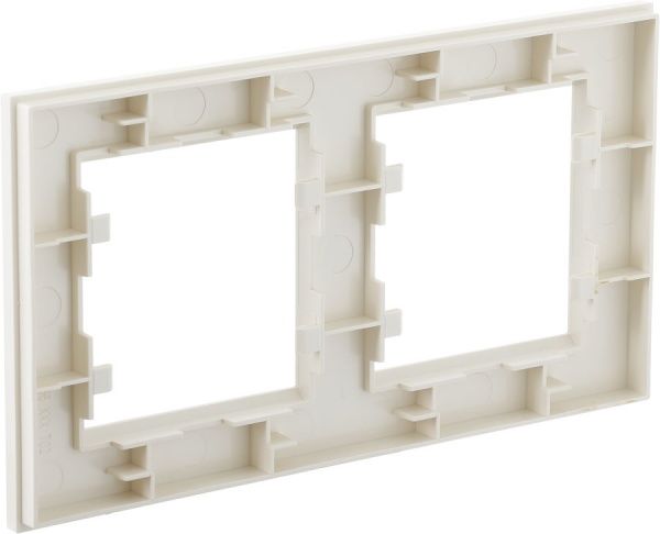 Рамка двухместная Makel Karea 00 горизонтальная слоновая кость