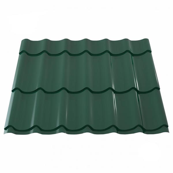 Металлочерепица PSM 1180x2250 мм RAL 6005 зелёная