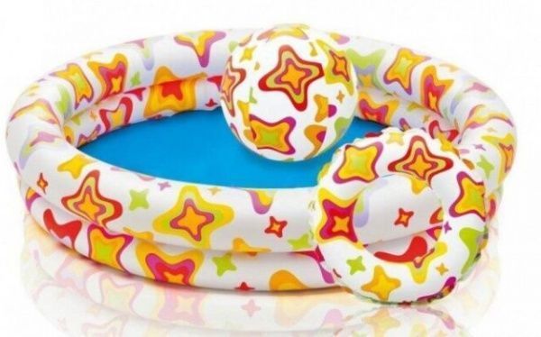 Басейн Intex 59460 дитячий, морські зірки, з набором, 122х25 см.