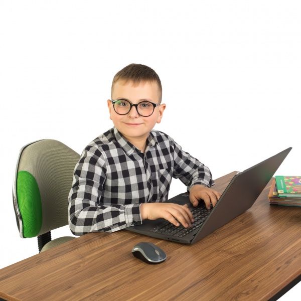 Кресло детское STR FW1 серый/зеленый 