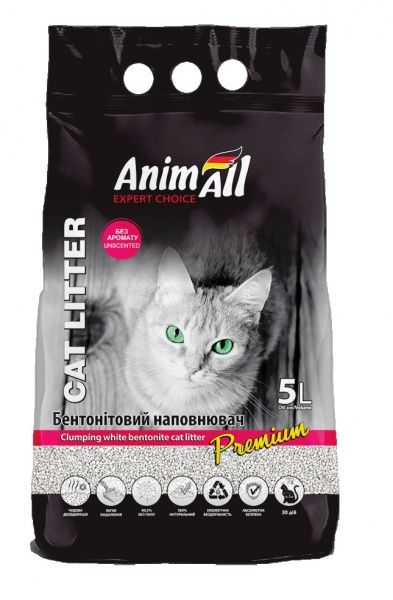 Наповнювач бентонітовий AnimAll без аромату 5 л