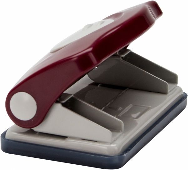 Дырокол с линейкой красный 10 листов Letack