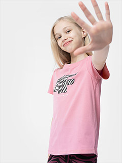 Футболка 4F TSHIRT F1007 4FJSS23TTSHF1007-56S р.128 розовый