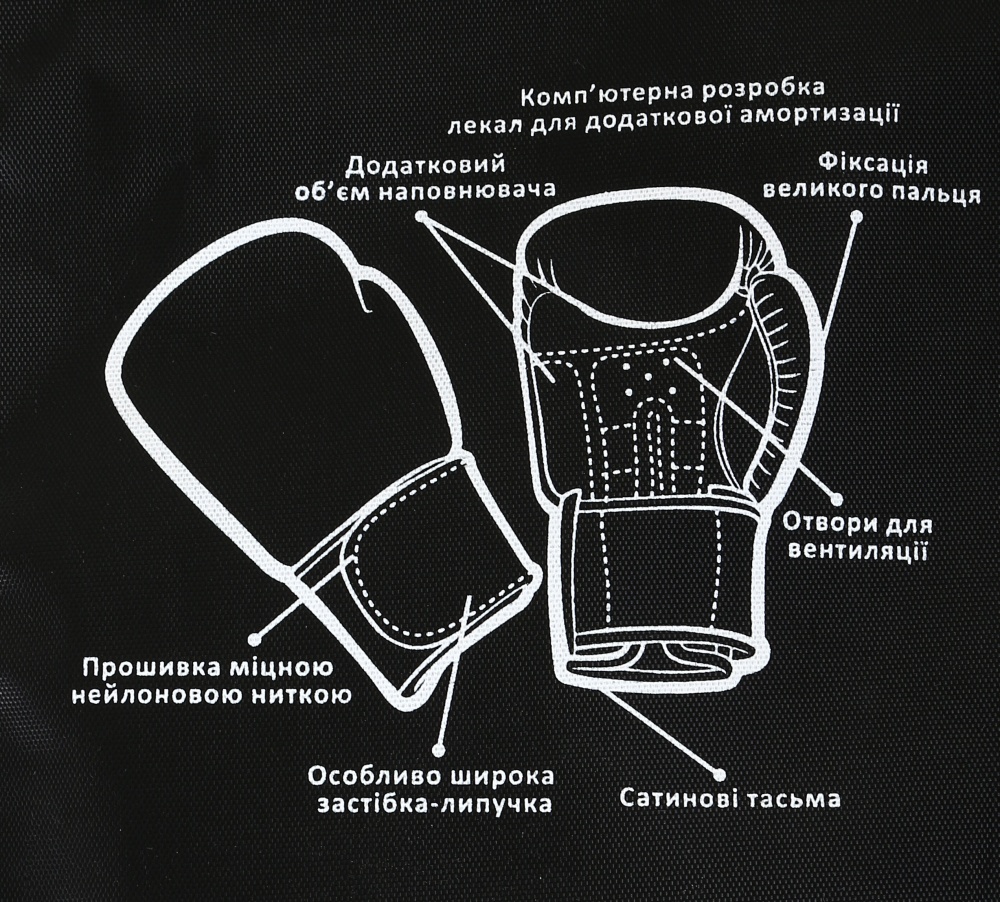 Боксерські рукавиці MaxxPro AVG-451 Black vynil-12 р. 12 12 ozoz Black vynil-12 чорний