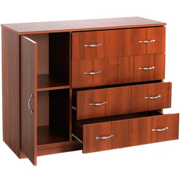 Комод Компанит 4+1Б 1054х849х448 мм орех