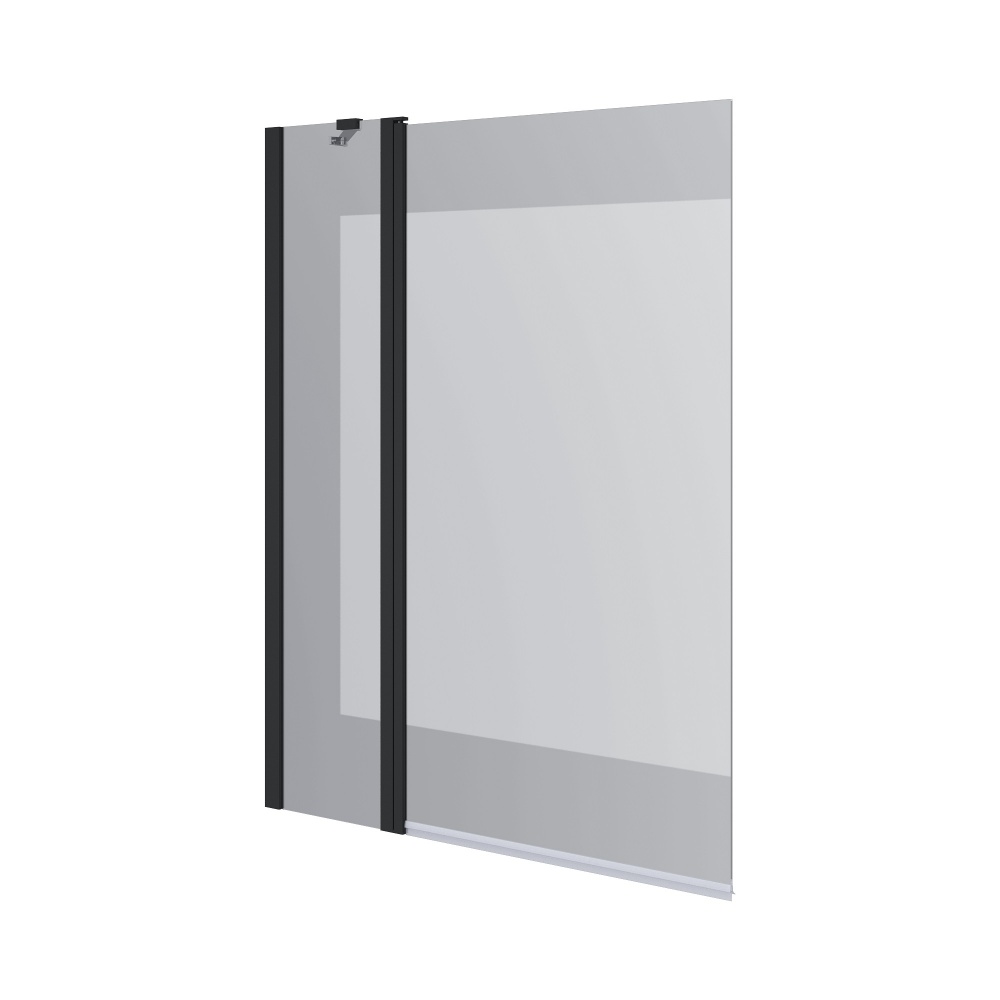 Шторка для ванны Koller Pool Dakota 1100х1400 мм black matt, скло 6 мм clear