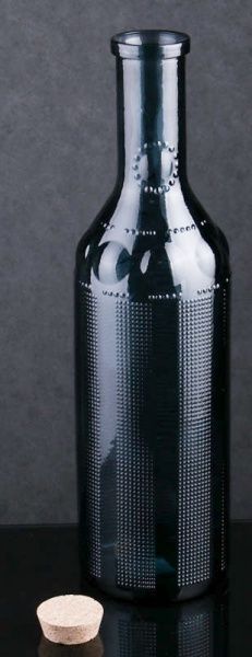 Ваза стеклянная синяя TOSCANA с пробкой 35х17 см San Miguel