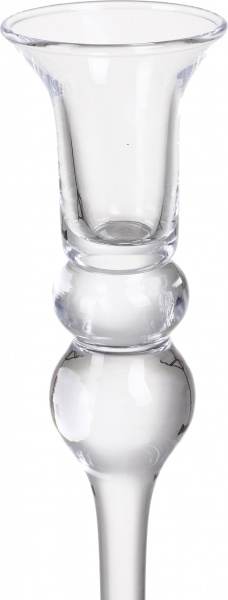 Подсвечник стеклянный h36 d10 Wrzesniak Glassworks