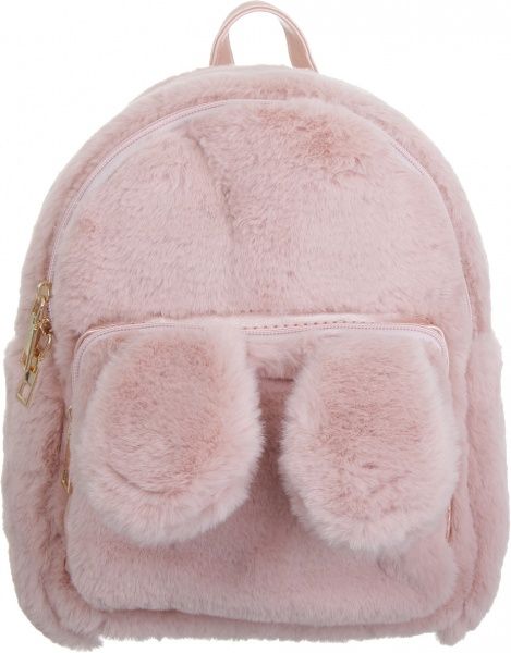 Рюкзак пушистый Soft Touch ушки на магнитах, розовый