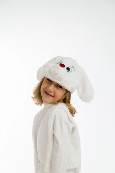 Костюм карнавальний КАРНАВАЛІЯ Зайченя білий 4-7 років (шорти, жилет, маска-шапка) р.116-122 білий 