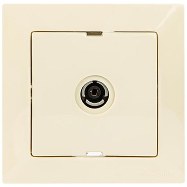 Розетка Mutlusan Candela прохідна телевізійна 11 dB кремова