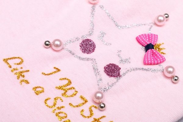 Шапочка детская для девочки Kraft 302-Т р.48-50 светло-розовый 