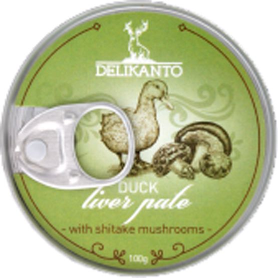 ПаштетТМ Delikanto з печінки качки і грибами Шитаки 100 г (4751025310327)
