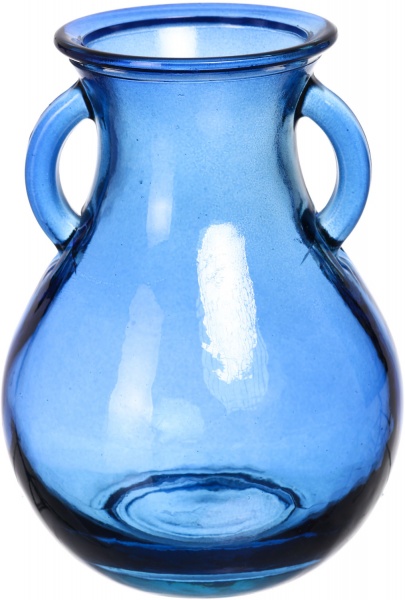 Ваза стеклянная San Miguel Cantaro 16 см синяя 