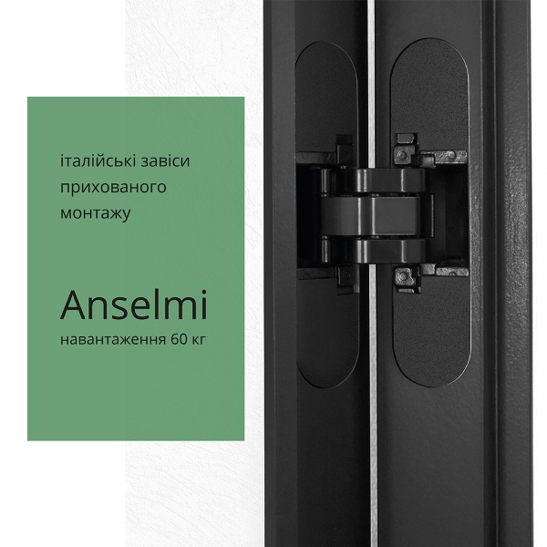 Двери скрытого монтажа MVM Inside/внутреннее открывание с алюминиевым торцом RAL9005 черный мат ПГ 800 мм грунтованные под отделку 