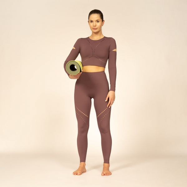 Футболка 4F LONGSLEEVE FNK 4FAW22TFLOF107-80S р.S коричневый