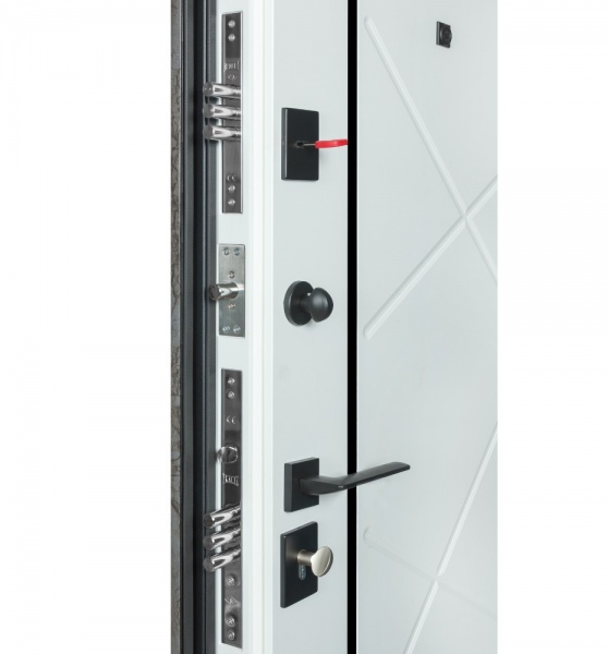 Дверь входная Булат Ультра (квадро) 542 графит / белый 2050x950 мм левая