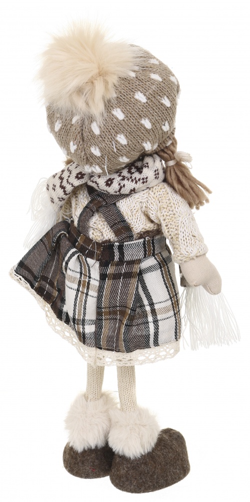 Декорация новогодняя текстиль Мальчик/Девочка в ассортименте 38 см