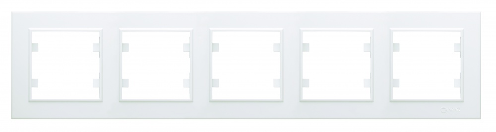 Рамка пятиместная Makel Rizz горизонтальная белый 88001705