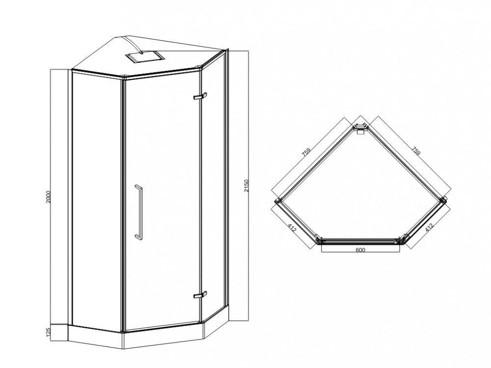 Гидромассажный бокс Koller Pool Optima 90×90×215 см