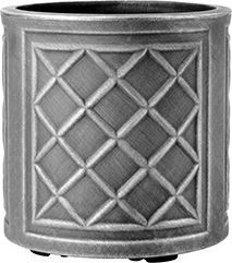 Горщик пластиковий Round Lead Effect квадратний 24л сірий