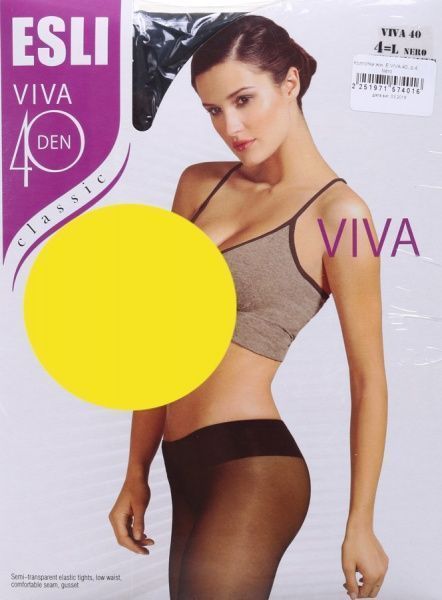 Колготки женские ESLI Viva Classic р. 4 40 den nero 2 пар 