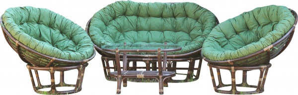 Комплект меблів Папасан темно-зелений темно-зелений 