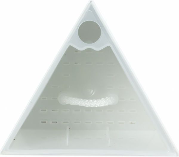 Горшок пластиковый Plastkon Flower Lover Triangle треугольный 3л белый 