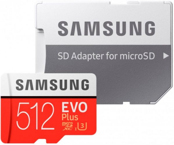 Карта памяти Samsung microSDXC 512 ГБ UHS-I Class 3 (U3) (MB-MC512HA/RU) EVO Plus V2 