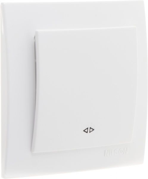 Вимикач перехресний одноклавішний Nilson Touran без підсвітки 10 А 230В білий 24111010