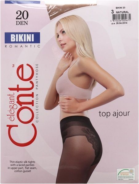 Колготки Conte BIKINI 20 den natural р. 3 бежевый 
