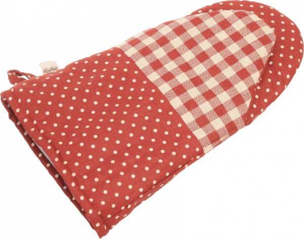Прихватка Lucy Бордо клетка 21x36 см красный La Nuit 