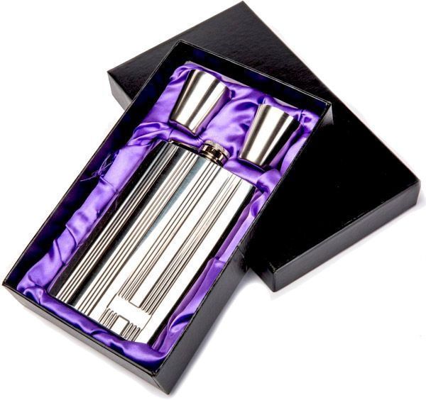 Фляга из металла с рюмками TZ-06