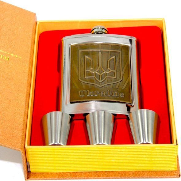 Фляга из нержавеющей стали в шкатулке Книга охотника 165