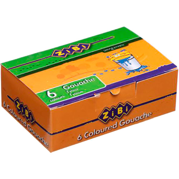 Гуашь 6 цветов Zibi ZB.6600 10 мл