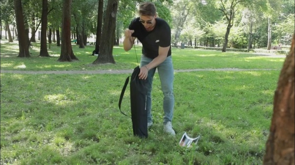 Стул раскладной Naturehike туристический NH20JJ022 600D Oxford Cotton/сталь, черный