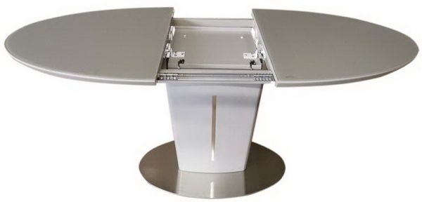 Стіл обідній Єва Т7063 1400/1800х900х760 світло-сірий матовий 