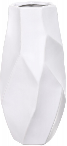 Ваза керамическая белая Figured 15х30 см