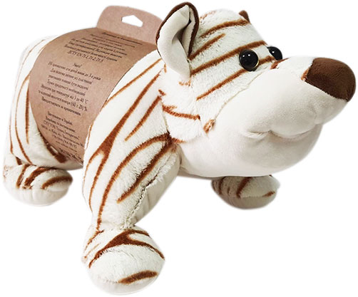 Подушка-игрушка Тигр 37x38 см белый с коричневым Гулівер Країна 