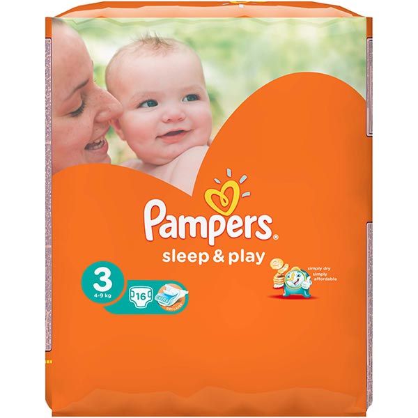 Підгузники Pampers Sleep & Play Midi 4-9 кг 16 шт
