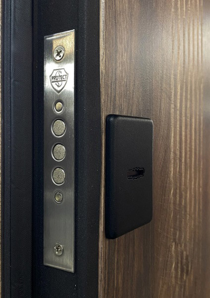 Двері вхідні Міністерство дверей Сучасна чорний муар 2050x860 мм ліві