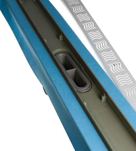 Душевой канал MAXIFLOW с горизонтальным фланцем Standart 60 см решетка Волна