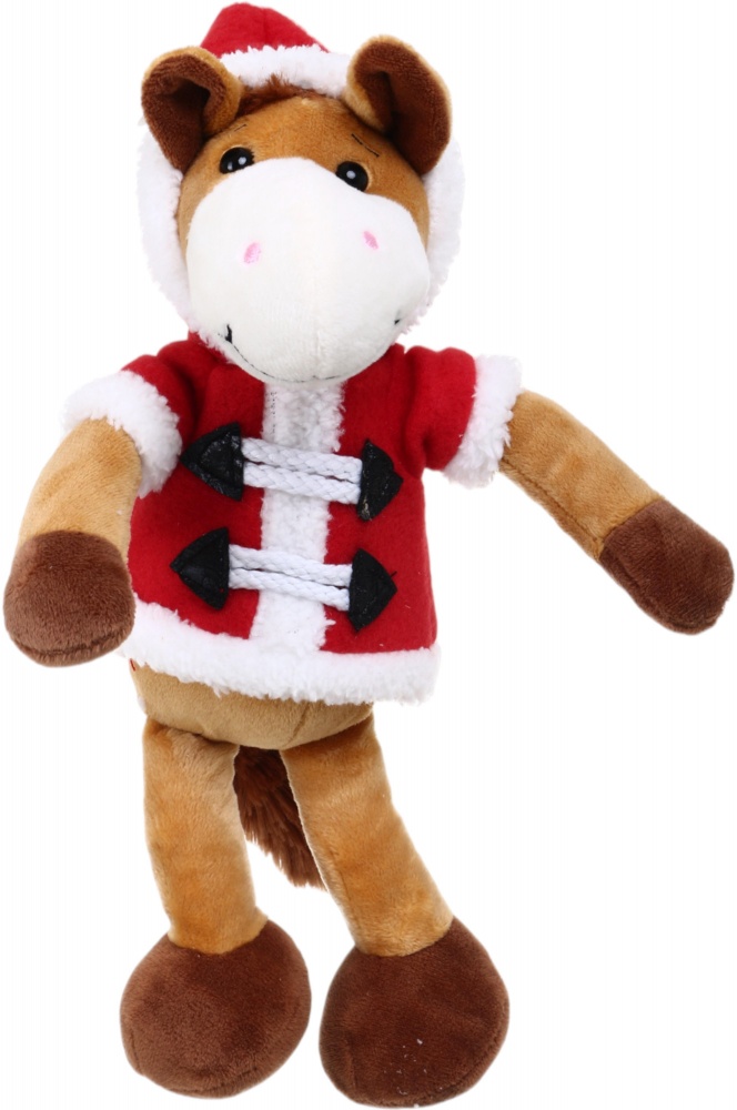 М'яка іграшка коник з шарфиком коричневий (LEO25-607A/18CM)