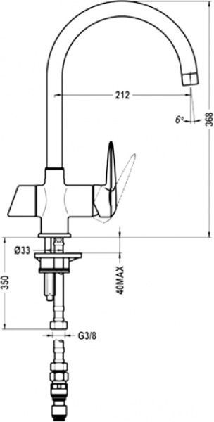 Смеситель для кухни Teka Teka Pure OS 200