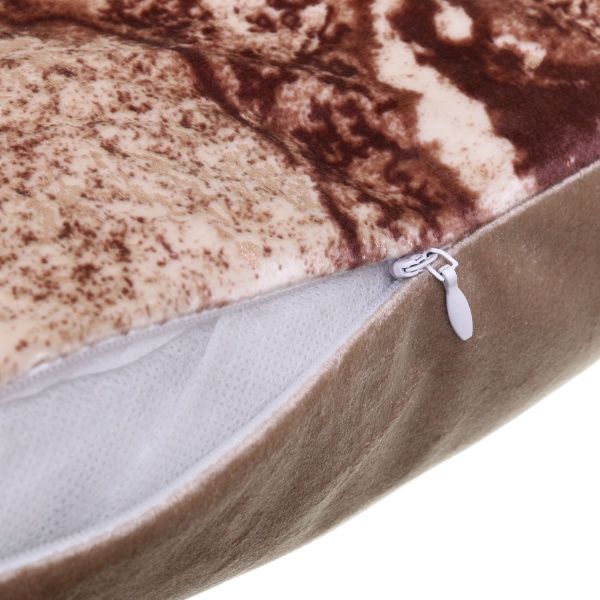 Подушка декоративна Мармур 45x45 см коричневий із принтом HOME&STYLING 