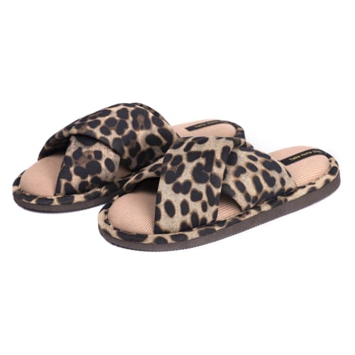 Тапки домашние Twins HS-VL перекрест энимал (Х) 7131 леопардовый 