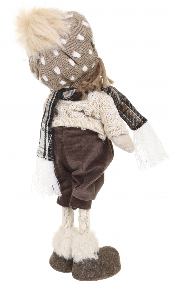 Декорация новогодняя текстиль Мальчик/Девочка в ассортименте 38 см