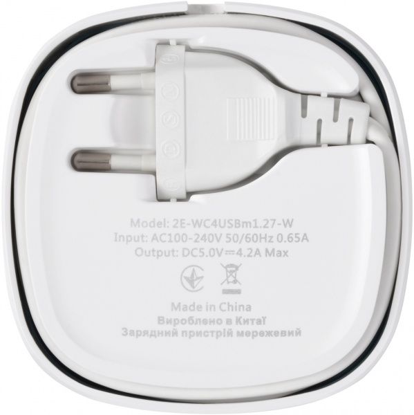 Сетевое зарядное устройство 2E Wall Charger 4xUSB 4.2A 