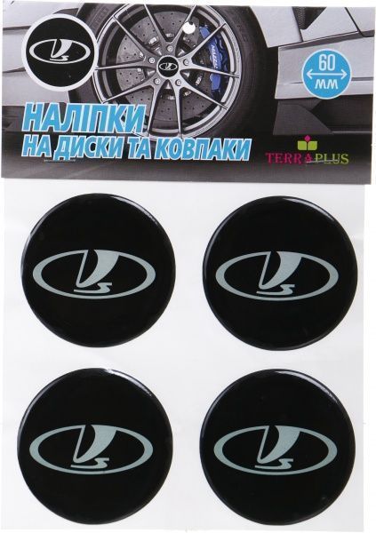 Наклейка TERRAPLUS на колпаки и диски ВАЗ 60 мм