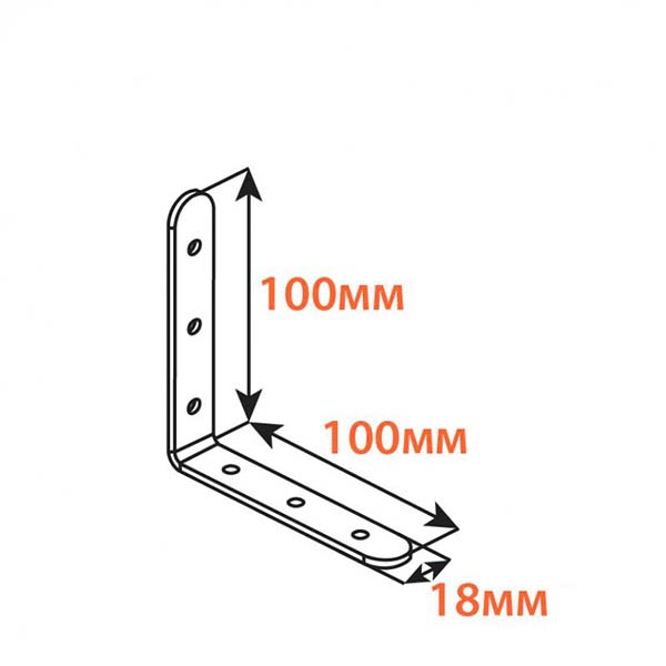 Кутник вузький Kolchuga рівносторонній 100x100x18 мм 3 мм